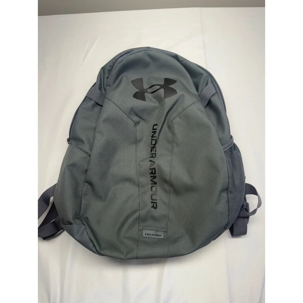 Under Armour Hustle Lite Backpack Grey UA Storm Water Repellent Laptop‎ Bag
